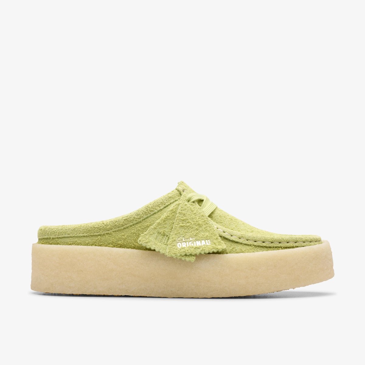 Femme Sabot Clarks Wallabee Cup Lo Lime Hairy Suede Vert Clair - ZXZ-75080090