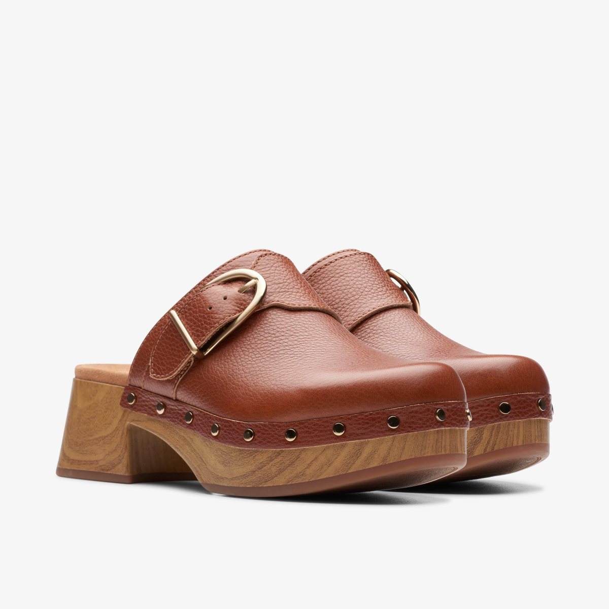 Femme Sabot Clarks Sivanne Sun Tan Leather Marron - LRH-40996440