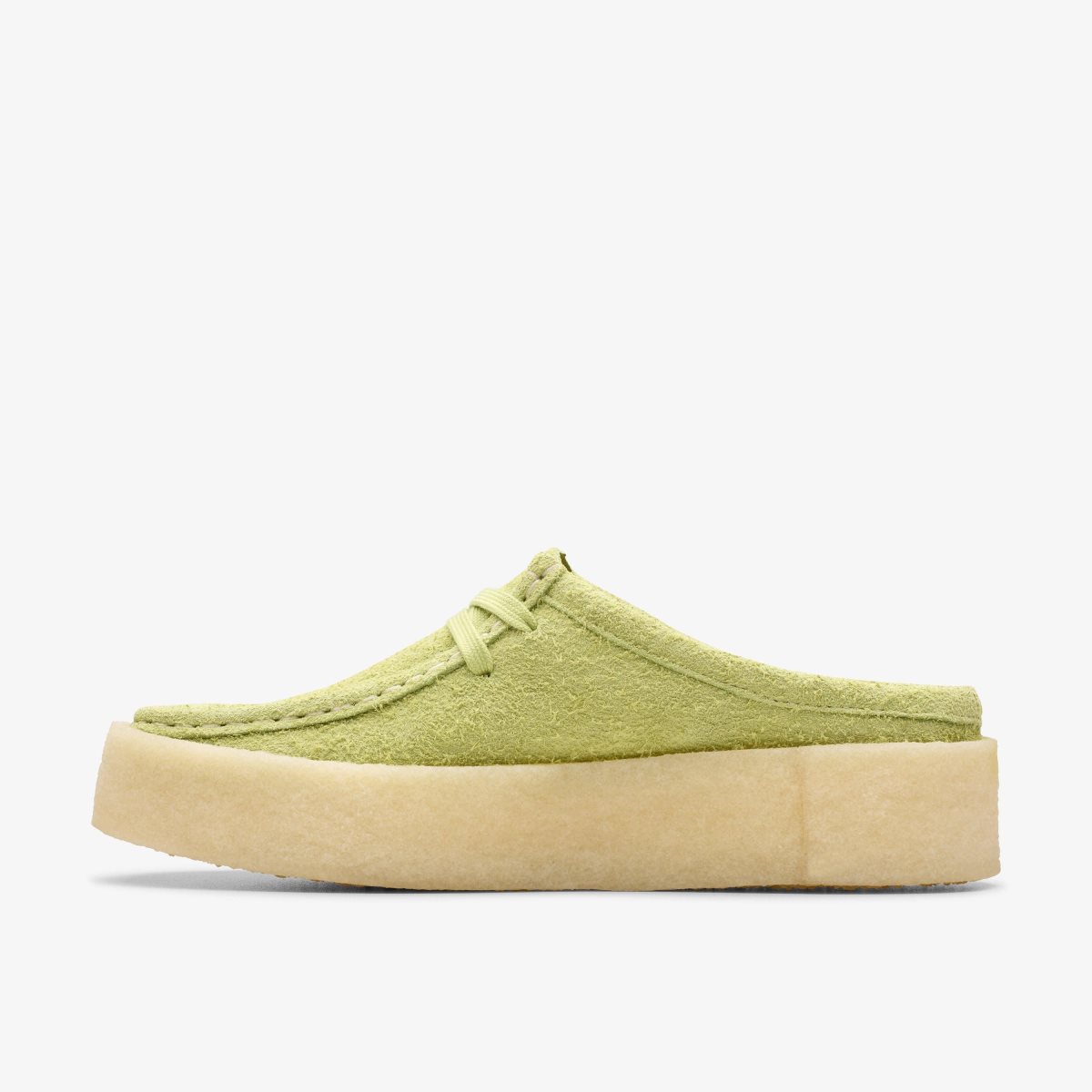 Femme Sabot Clarks Wallabee Cup Lo Lime Hairy Suede Vert Clair - ZXZ-75080090