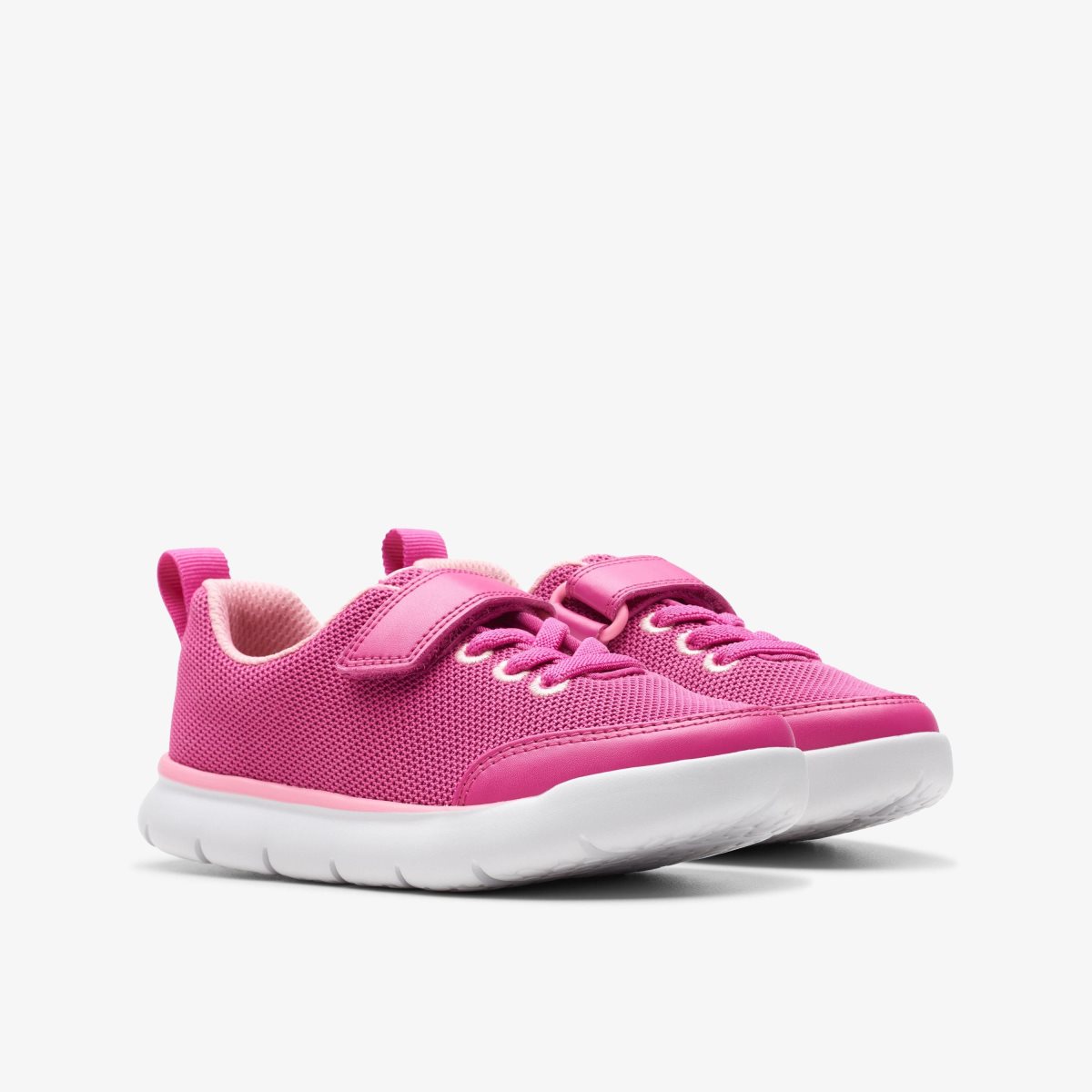 Enfant Basket Clarks Hoop Run Kid Pink Synthetic Rose - SRX-29705842