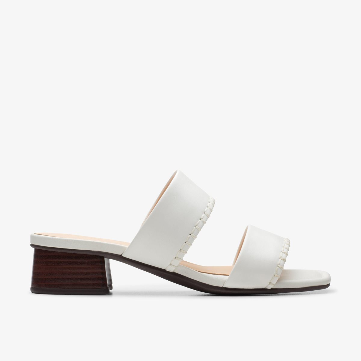 Femme Sandale Clarks Serina 35 Mule Off White Leather Blanche - FSD-58570533