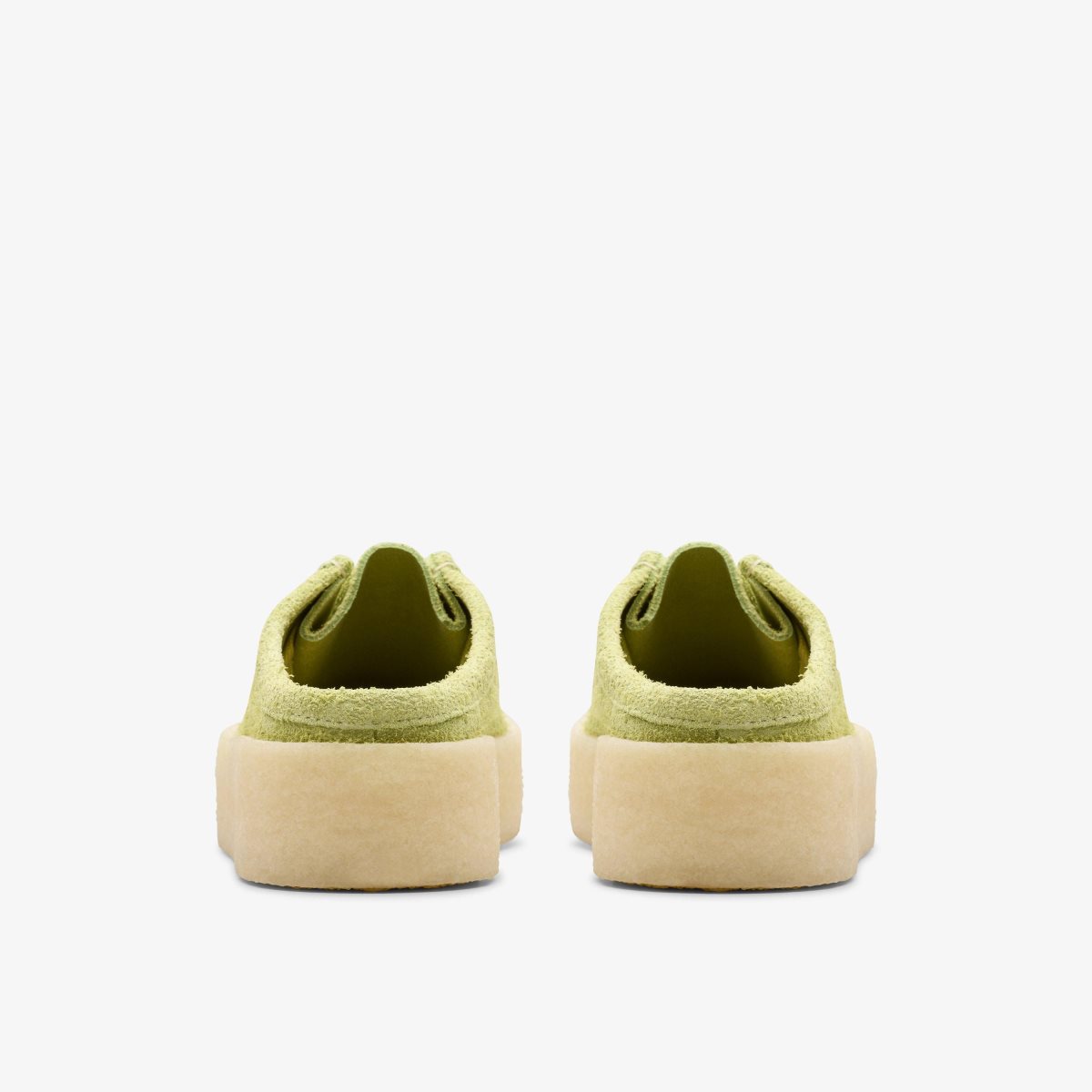 Femme Sabot Clarks Wallabee Cup Lo Lime Hairy Suede Vert Clair - ZXZ-75080090