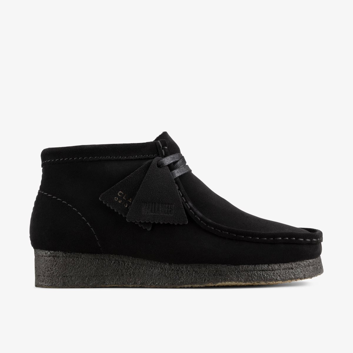 Femme Botte Clarks Wallabee Boot Black Suede Noir - MYQ-04915909