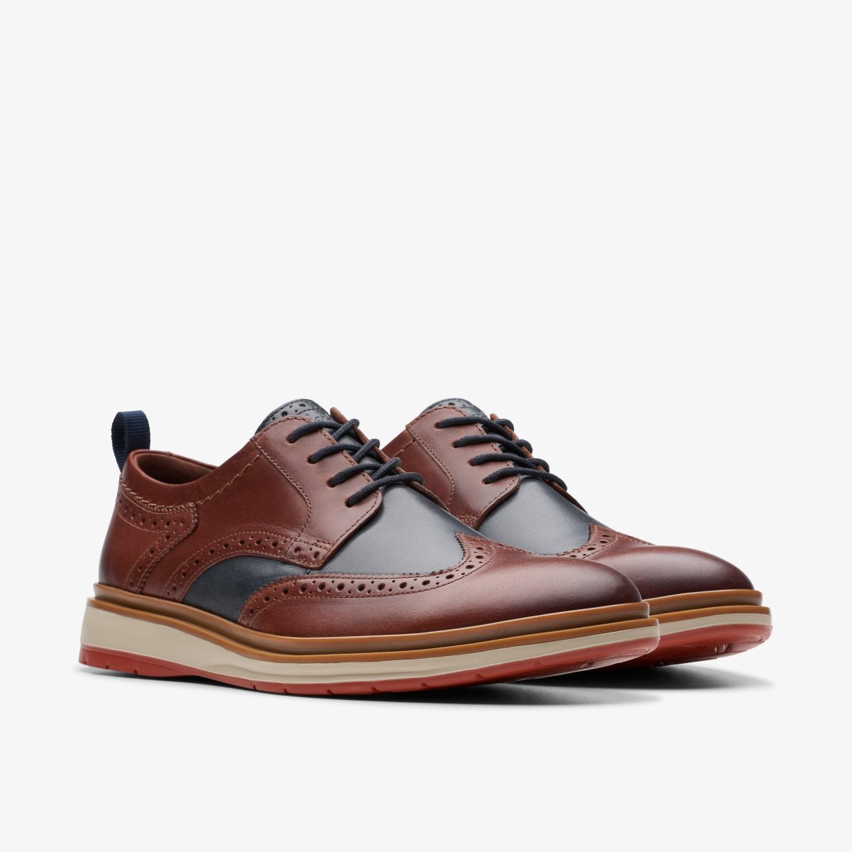 Homme Chaussure Habillée Clarks Chantry Wing British Tan Combination Marron - YIM-11523365