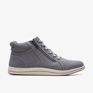 Femme Botte Clarks Breeze Glide Dark Grey Grise Foncé - KNO-30445084