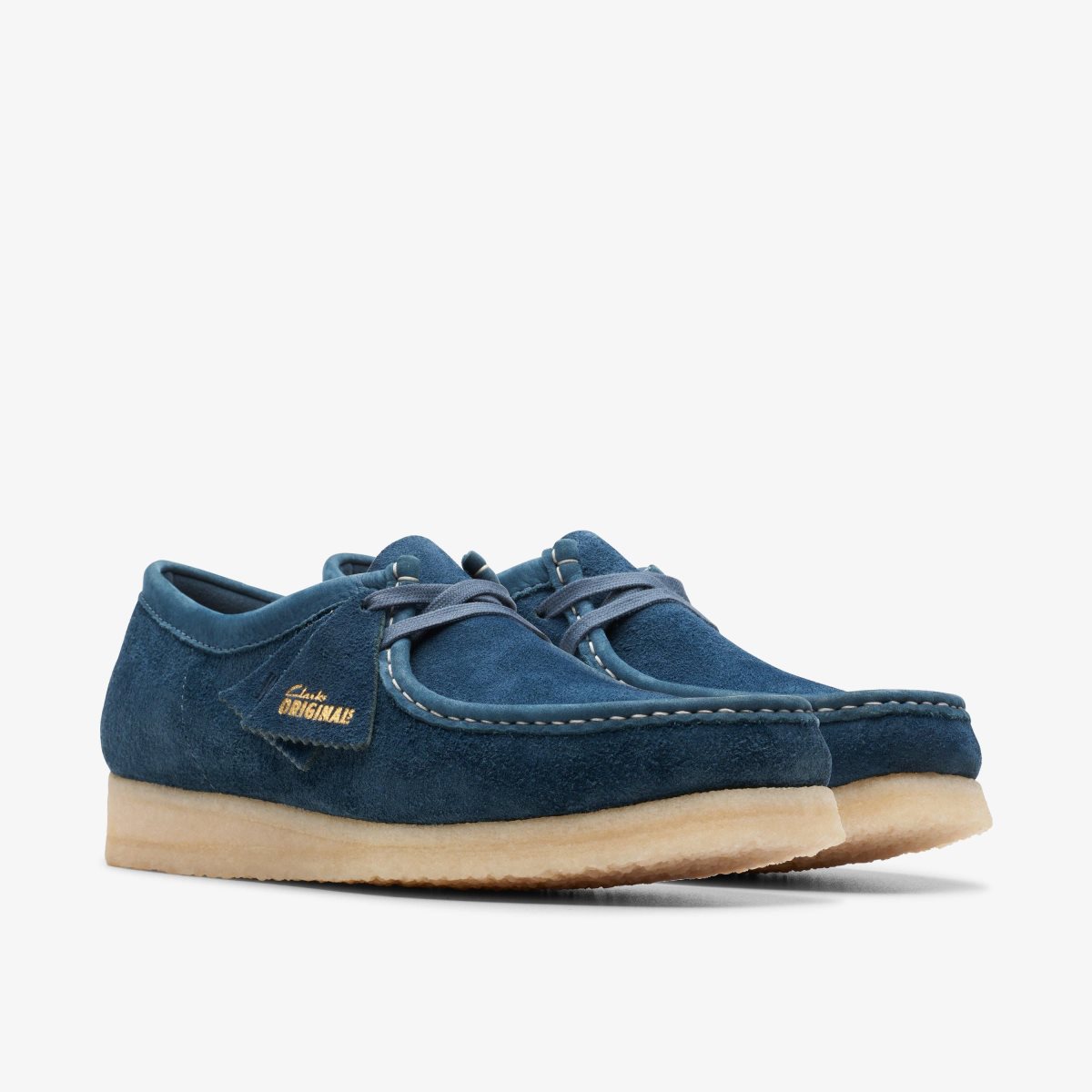 Homme Wallabees Clarks Wallabee Navy/Teal Suede Bleu Marine Turquoise - NCI-62844460