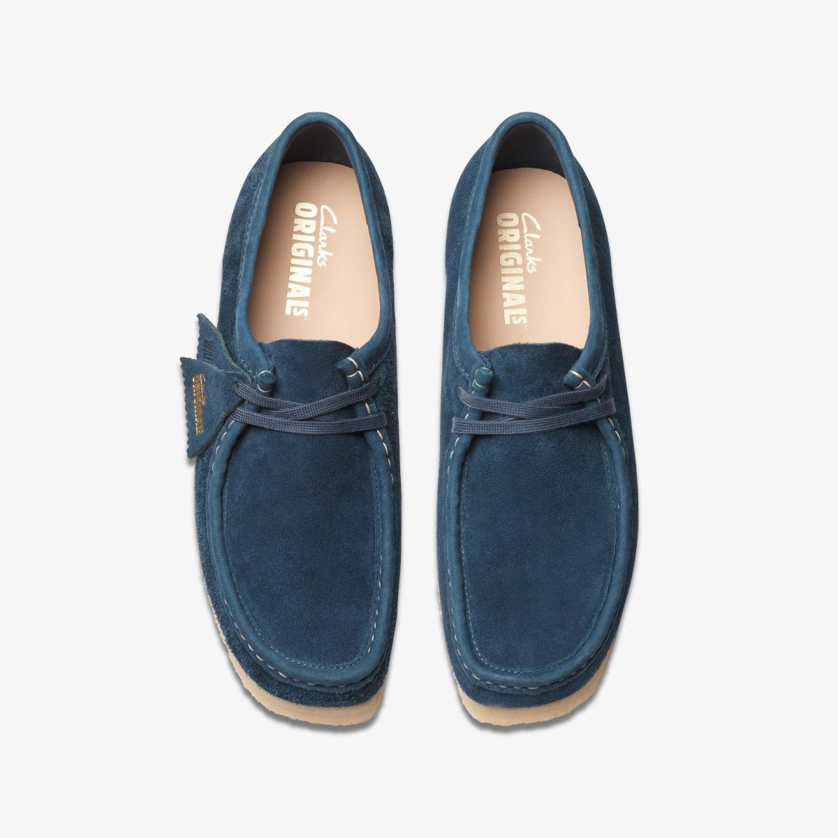 Homme Wallabees Clarks Wallabee Navy/Teal Suede Bleu Marine Turquoise - NCI-62844460