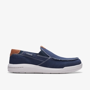 Homme Slip On & Loafers Clarks Driftlite Step Navy Combination Bleu Marine - KIA-47862077