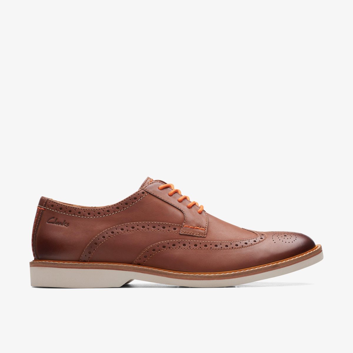 Homme Chaussure Habillée Clarks Atticus LT Limit Dark Tan Leather Marron Foncé - JLO-00098580