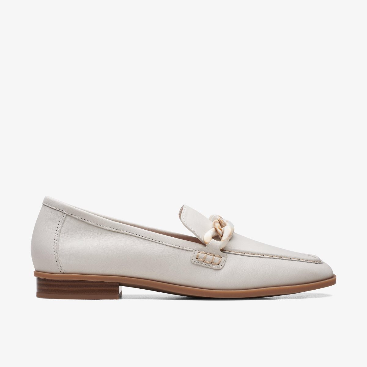 Femme Mocassin Clarks Sarafyna Iris White Leather Blanche - GPR-51151677