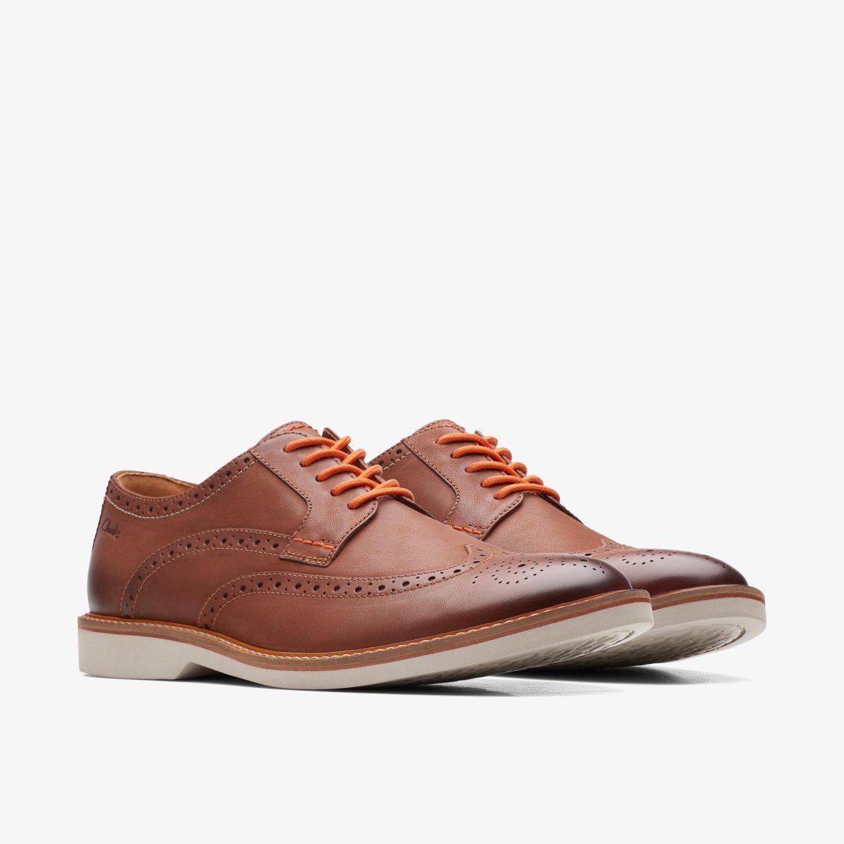 Homme Chaussure Habillée Clarks Atticus LT Limit Dark Tan Leather Marron Foncé - JLO-00098580