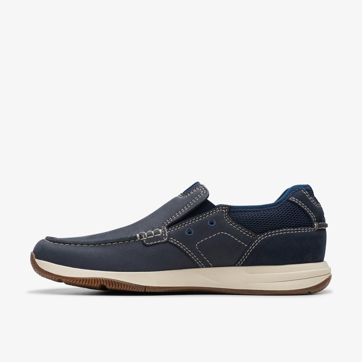 Homme Slip On & Loafers Clarks Sailview Step Navy Nubuck Bleu Marine - ORI-16766149