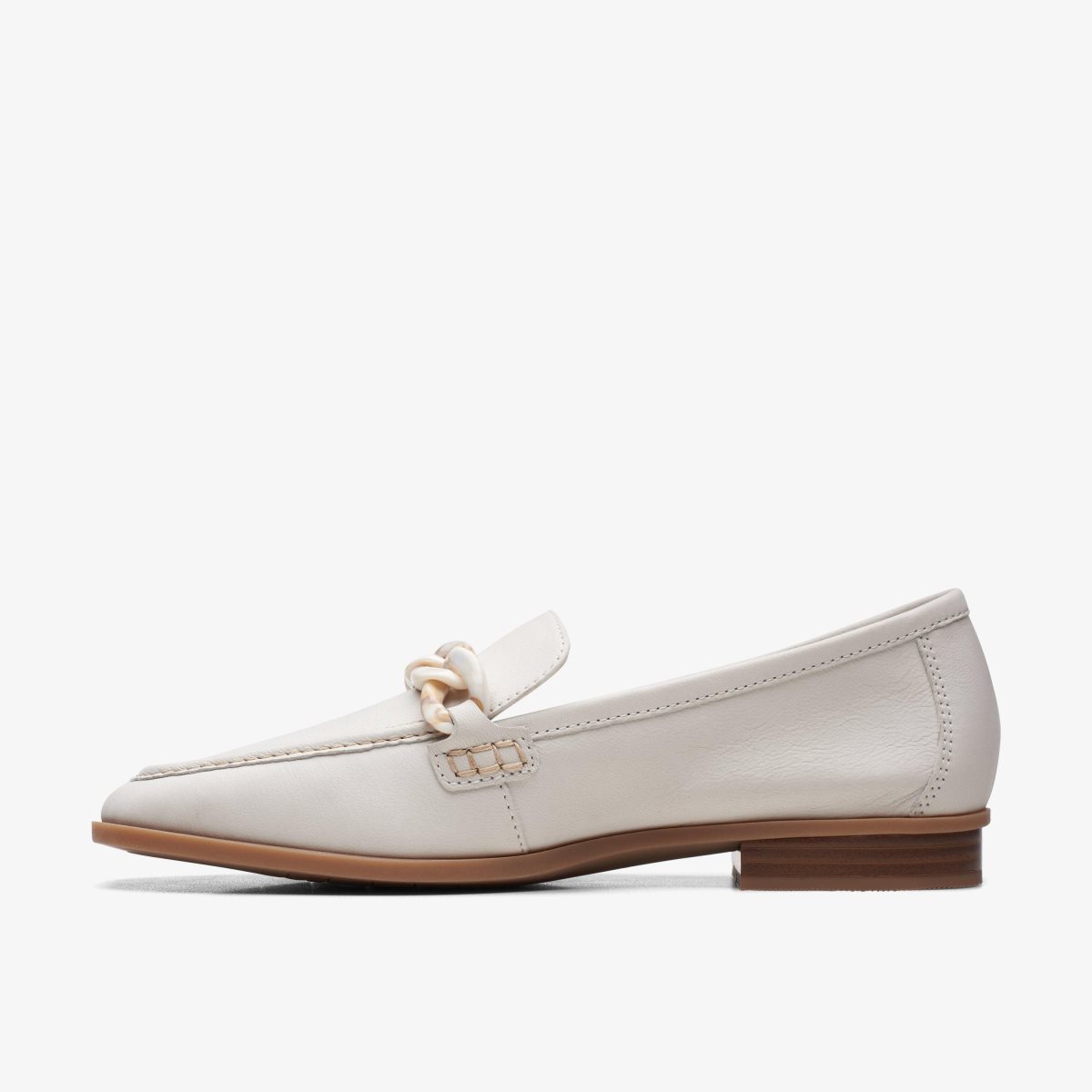 Femme Mocassin Clarks Sarafyna Iris White Leather Blanche - GPR-51151677