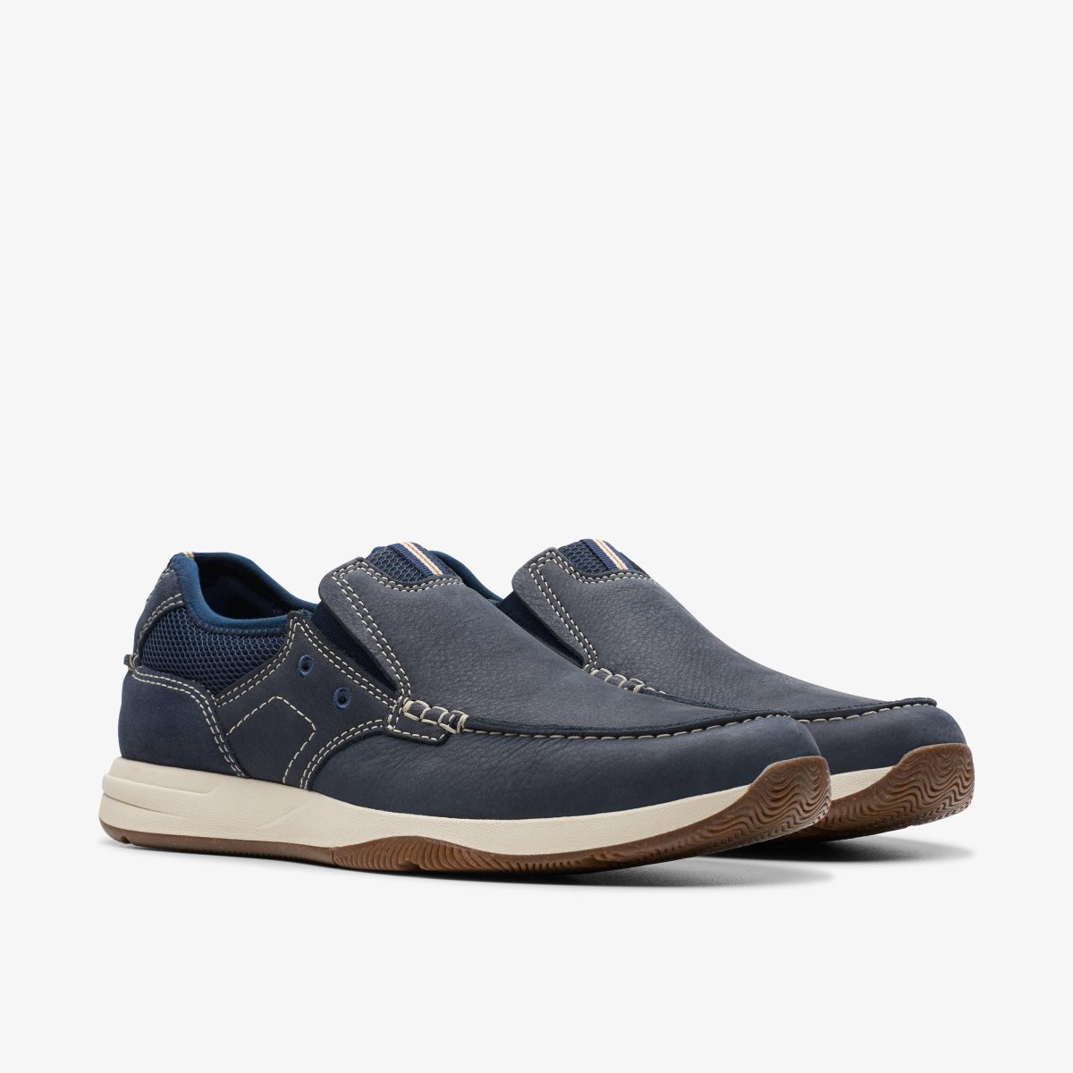 Homme Slip On & Loafers Clarks Sailview Step Navy Nubuck Bleu Marine - ORI-16766149