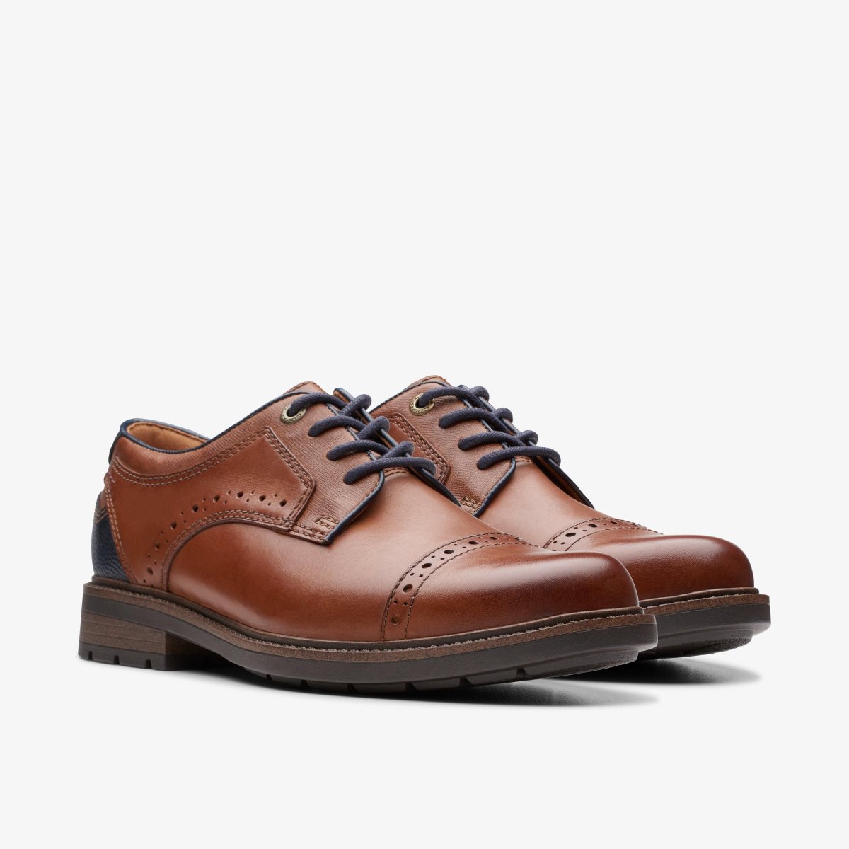 Homme Chaussure Habillée Clarks Un Shire Vibe Tan Combination Marron - LQI-30242668