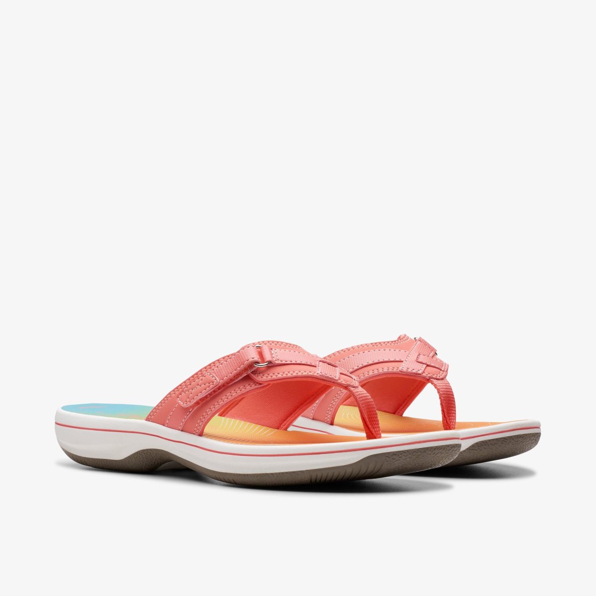 Femme Sandale Clarks Breeze Sea Coral Ombre Corail - PSJ-29135714