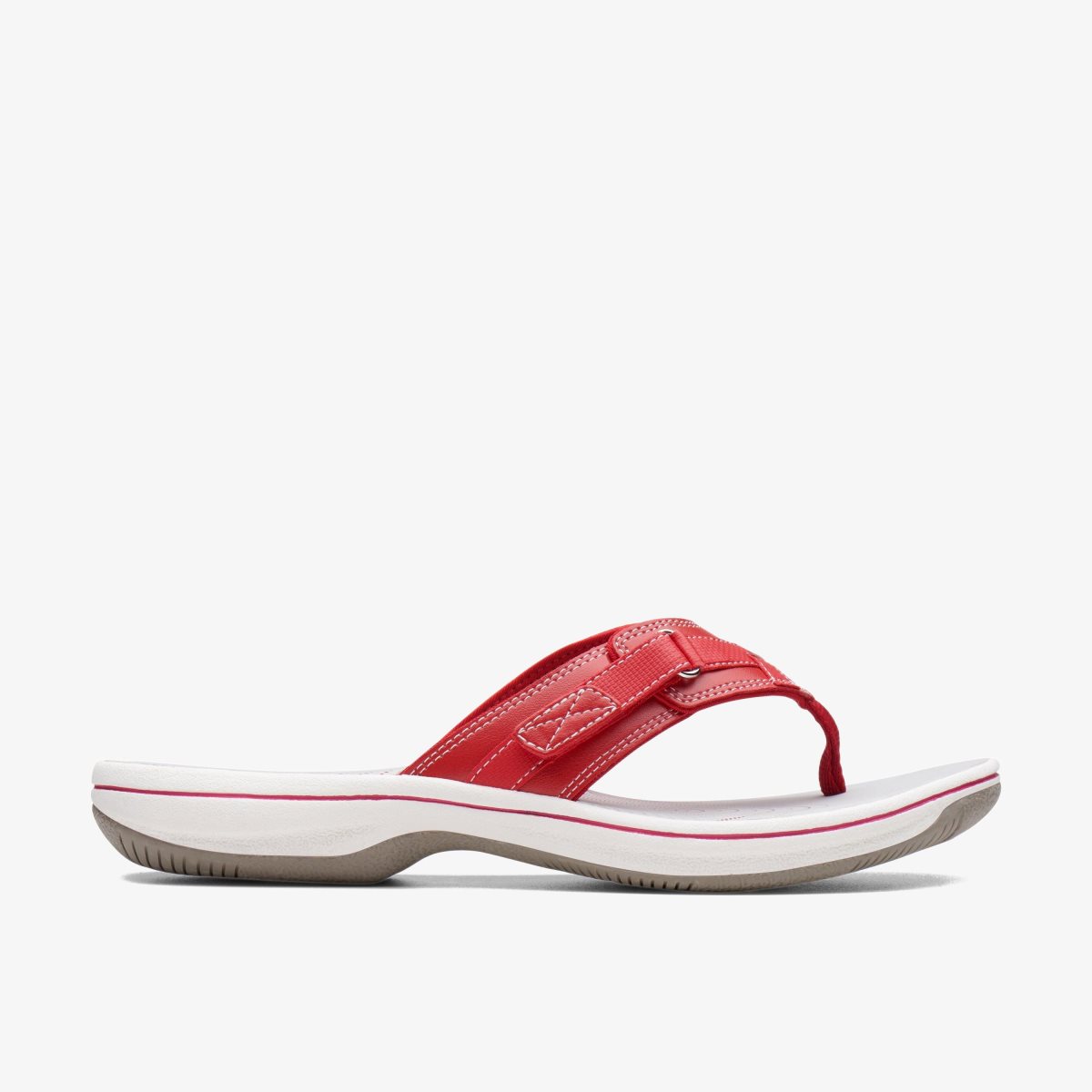 Femme Sandale Clarks Breeze Sea Red Synthetic Rouge - YIN-58494274