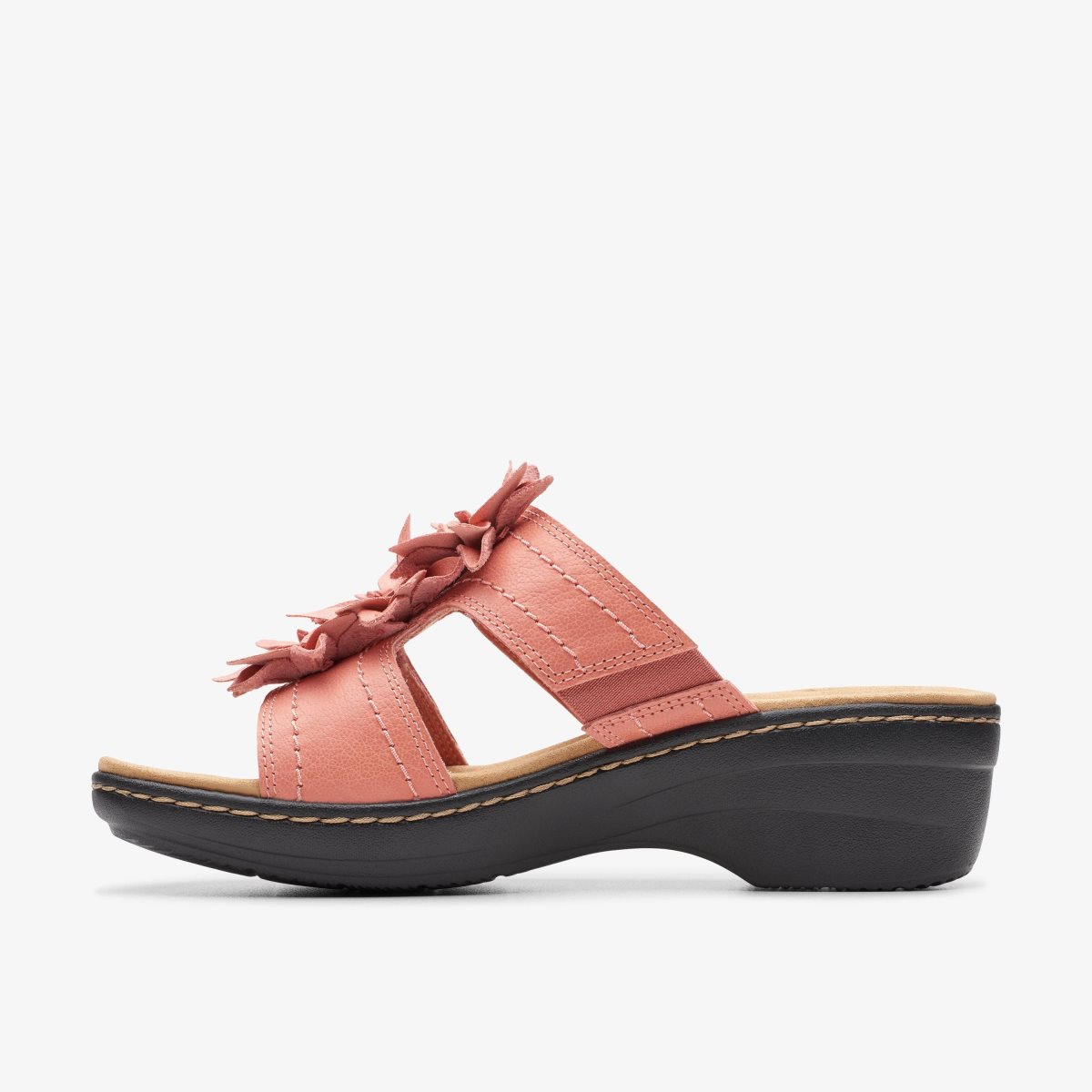 Femme Sandale Clarks Merliah Raelyn Coral Leather Corail - WRC-39453040