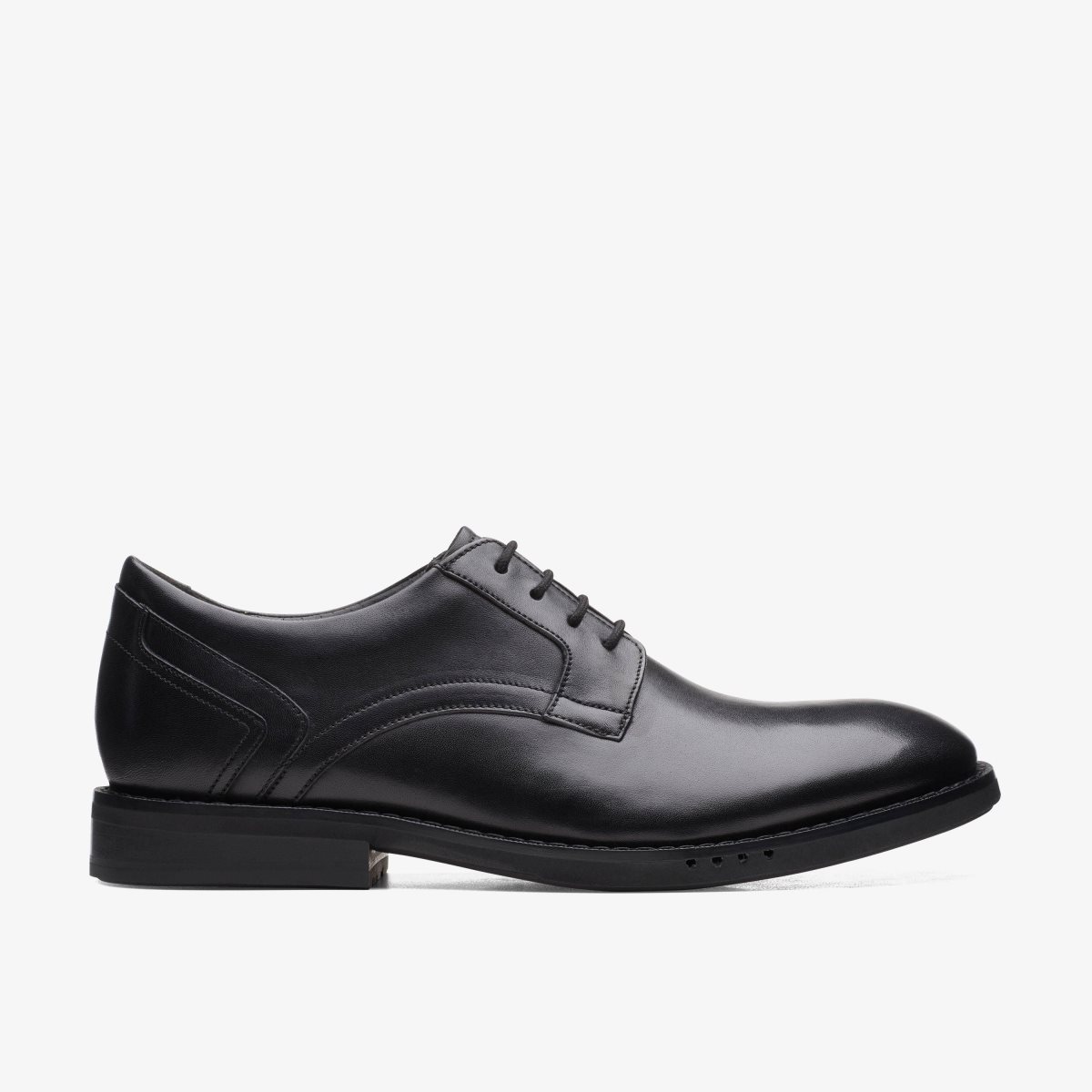 Homme Chaussure Habillée Clarks Un Hugh Lace Black Leather Noir - BVF-82182799