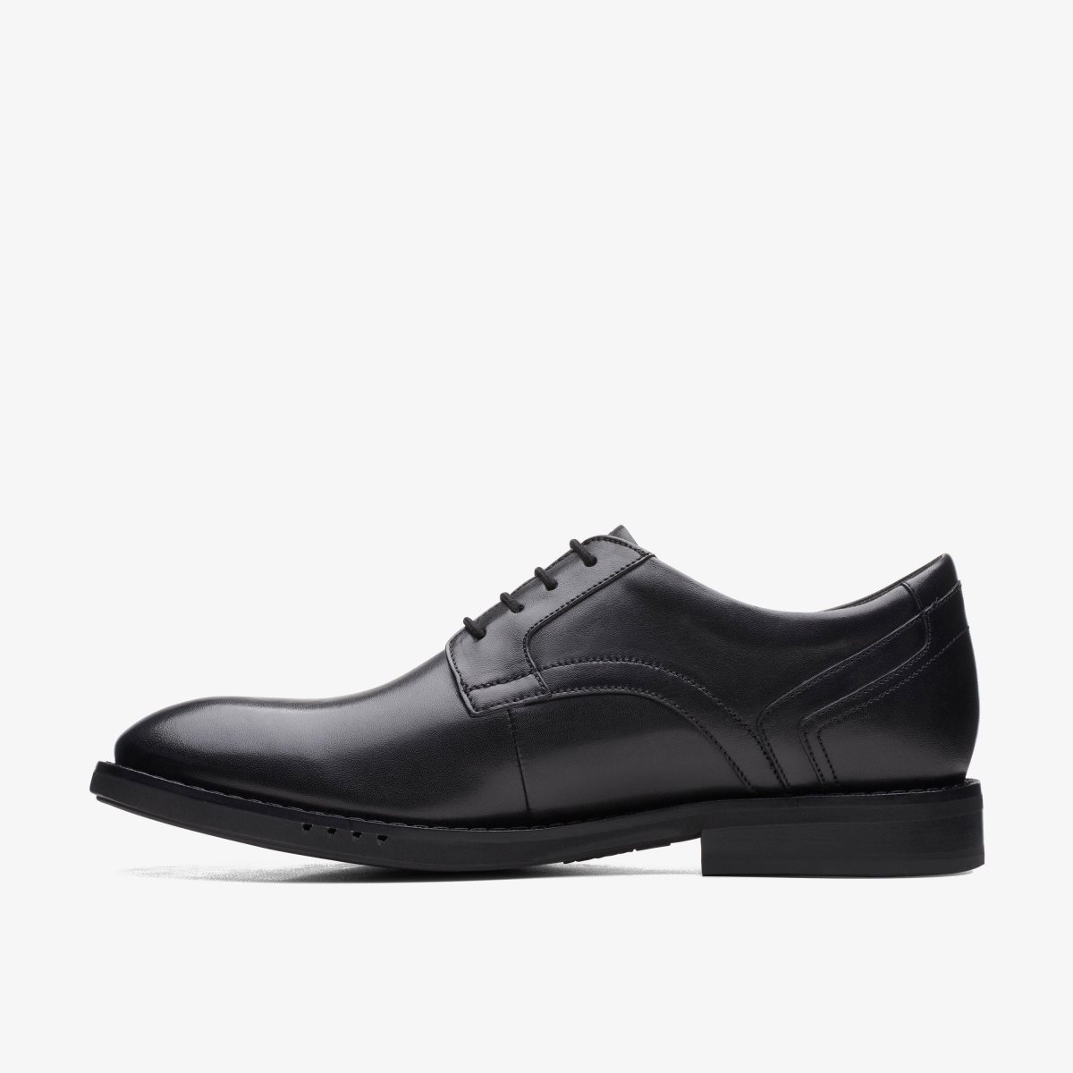 Homme Chaussure Habillée Clarks Un Hugh Lace Black Leather Noir - BVF-82182799