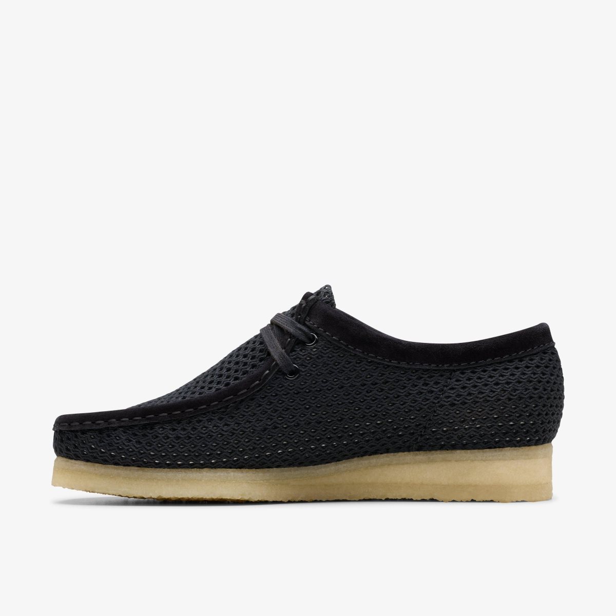 Homme Wallabees Clarks Wallabee Black Mesh Noir - UIP-61862703