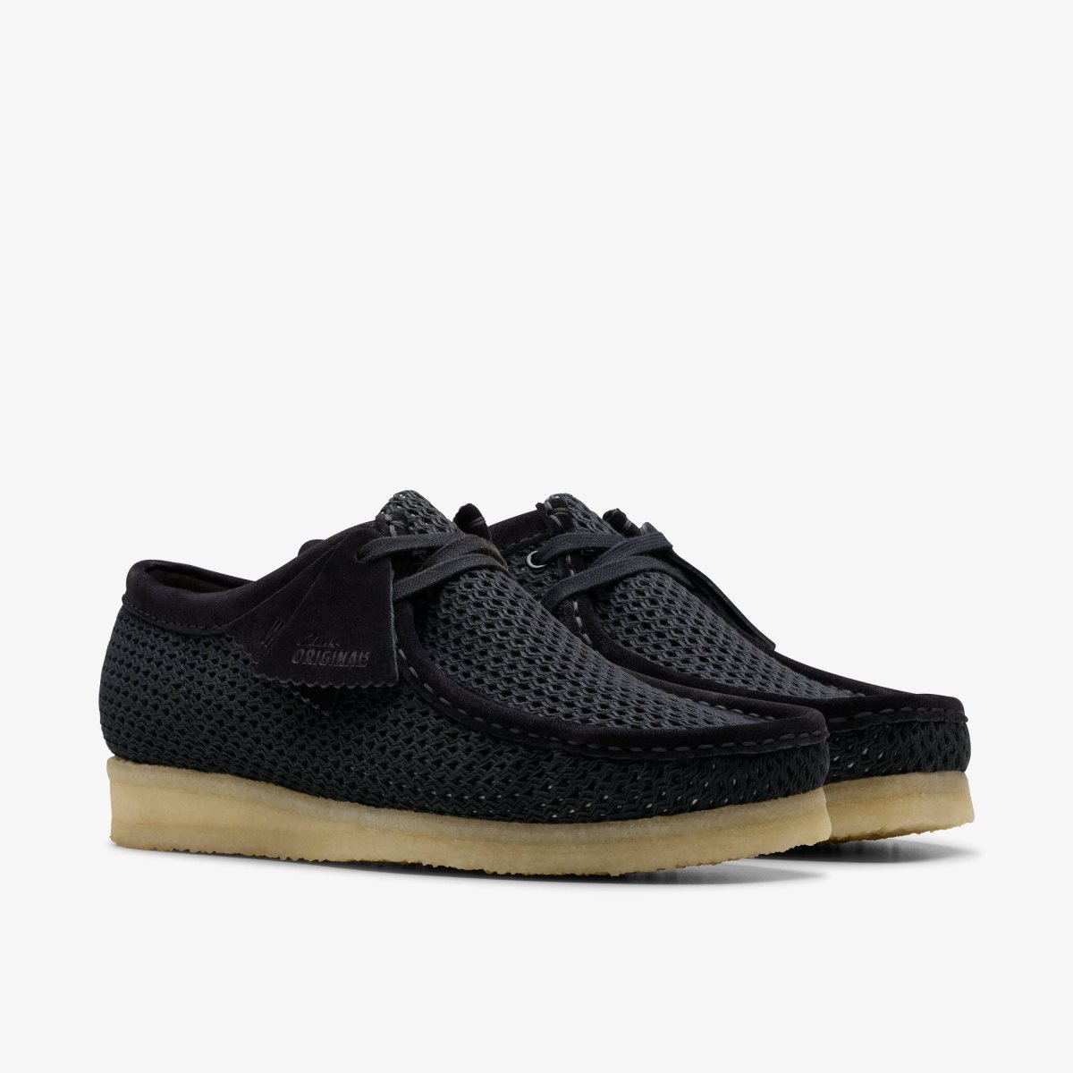 Homme Wallabees Clarks Wallabee Black Mesh Noir - UIP-61862703