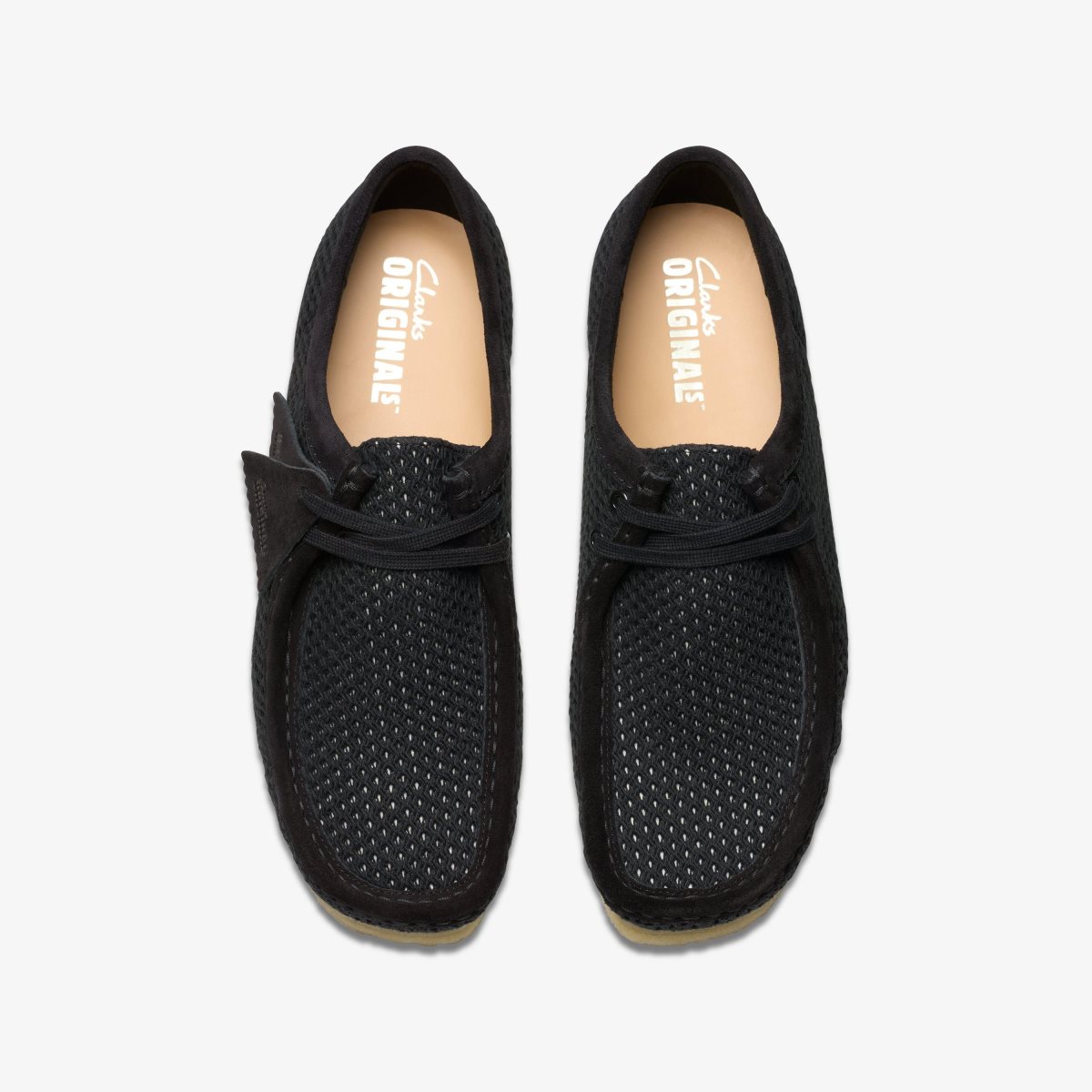 Homme Wallabees Clarks Wallabee Black Mesh Noir - UIP-61862703