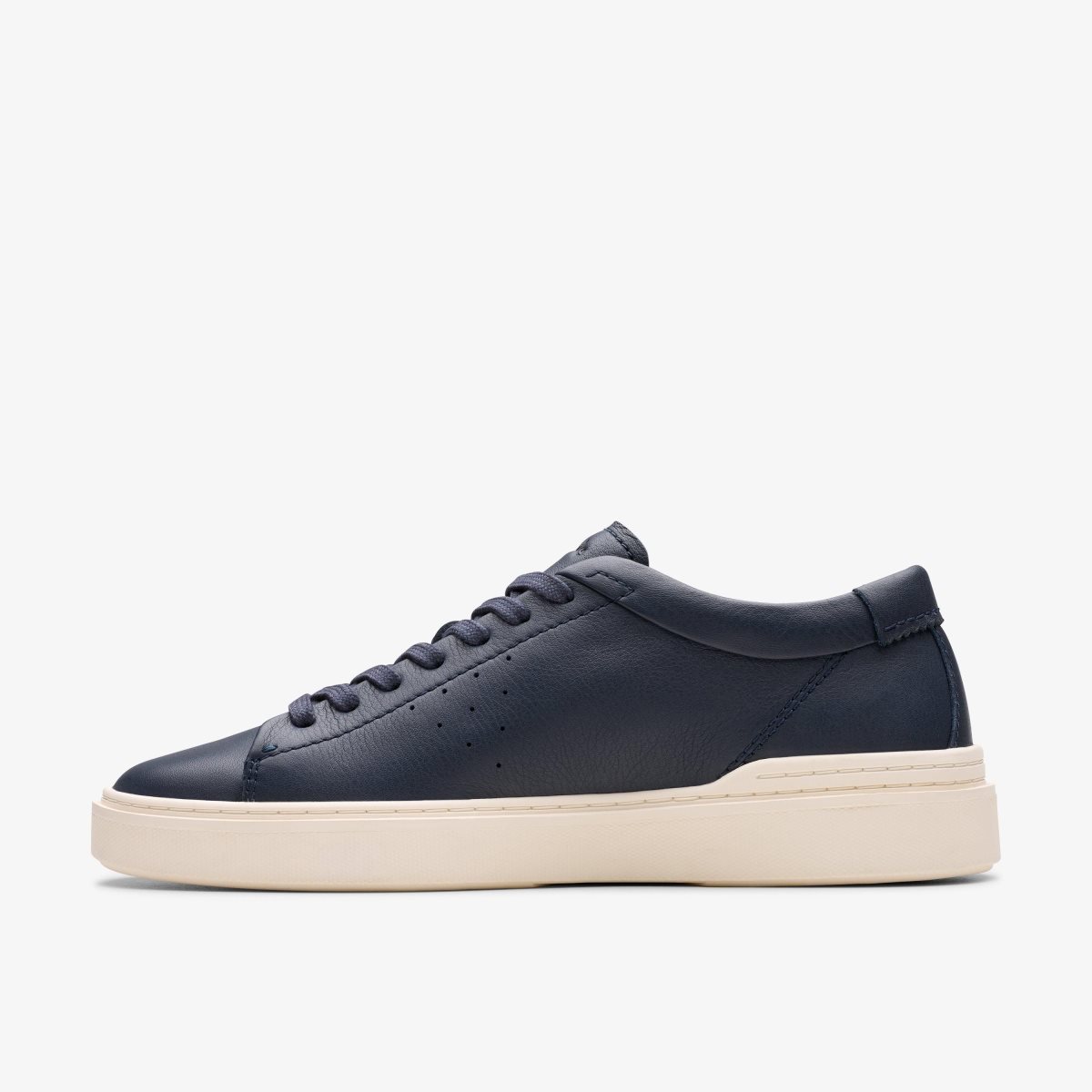 Homme Basket Clarks Craft Swift Navy Leather Bleu Marine - QZD-59480836