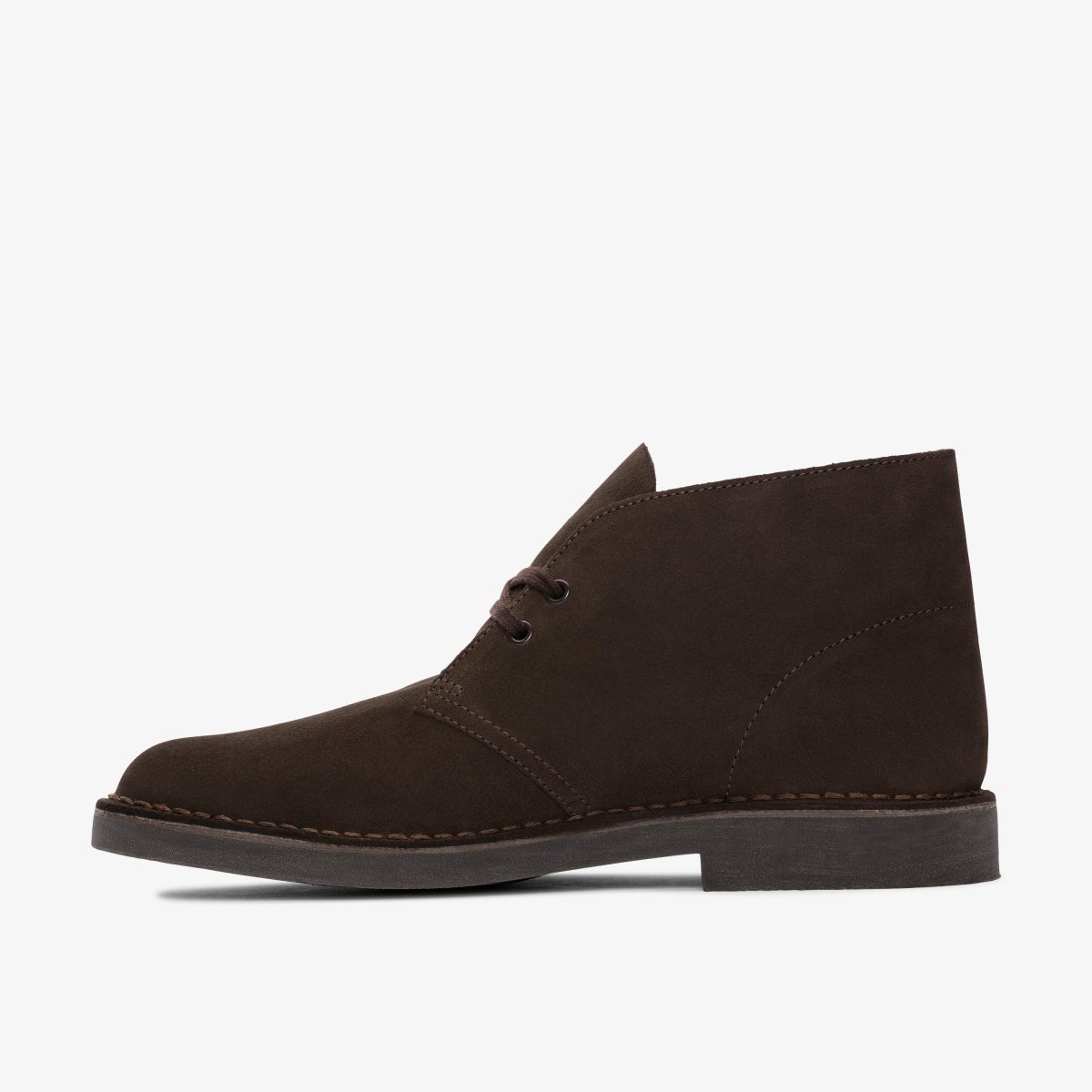 Homme Chaussure Habillée Clarks Desert Boot Evo Dark Brown Suede Marron Foncé - WWS-72348136