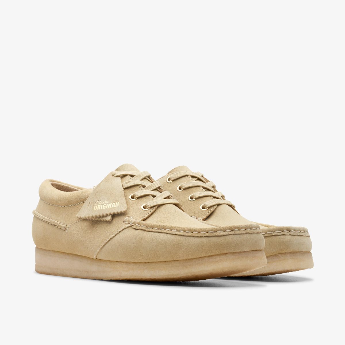 Homme Wallabees Clarks Wallabee Boat Maple Suede Maple - ZUR-81700925