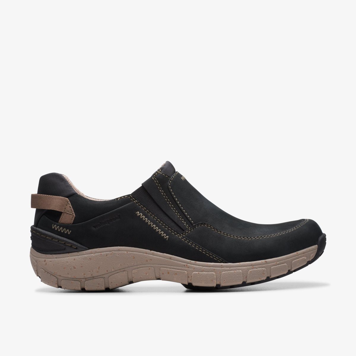 Femme Mocassin Clarks Wave Plateau Black Nubuck Noir - ANT-15378833