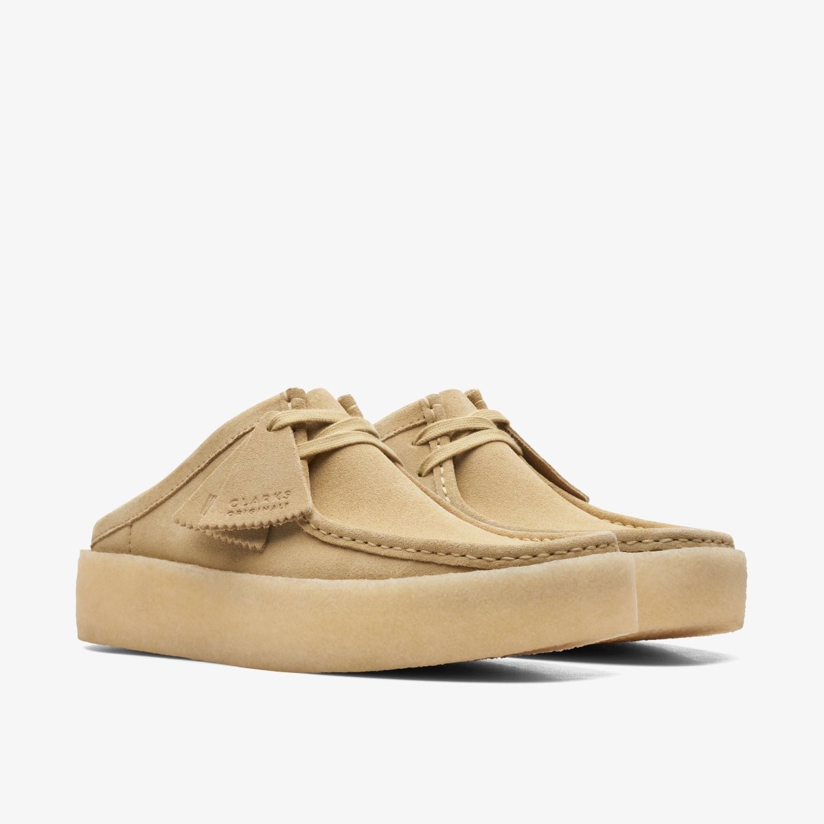 Homme Wallabees Clarks Wallabee Cup Lo Maple Suede Maple - AJH-43641413