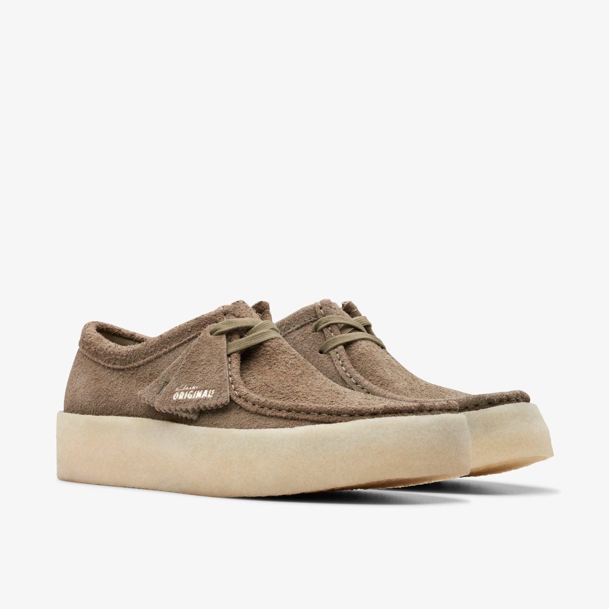 Homme Wallabees Clarks Wallabee Cup Pale Khaki Suede Kaki - LCH-42510301