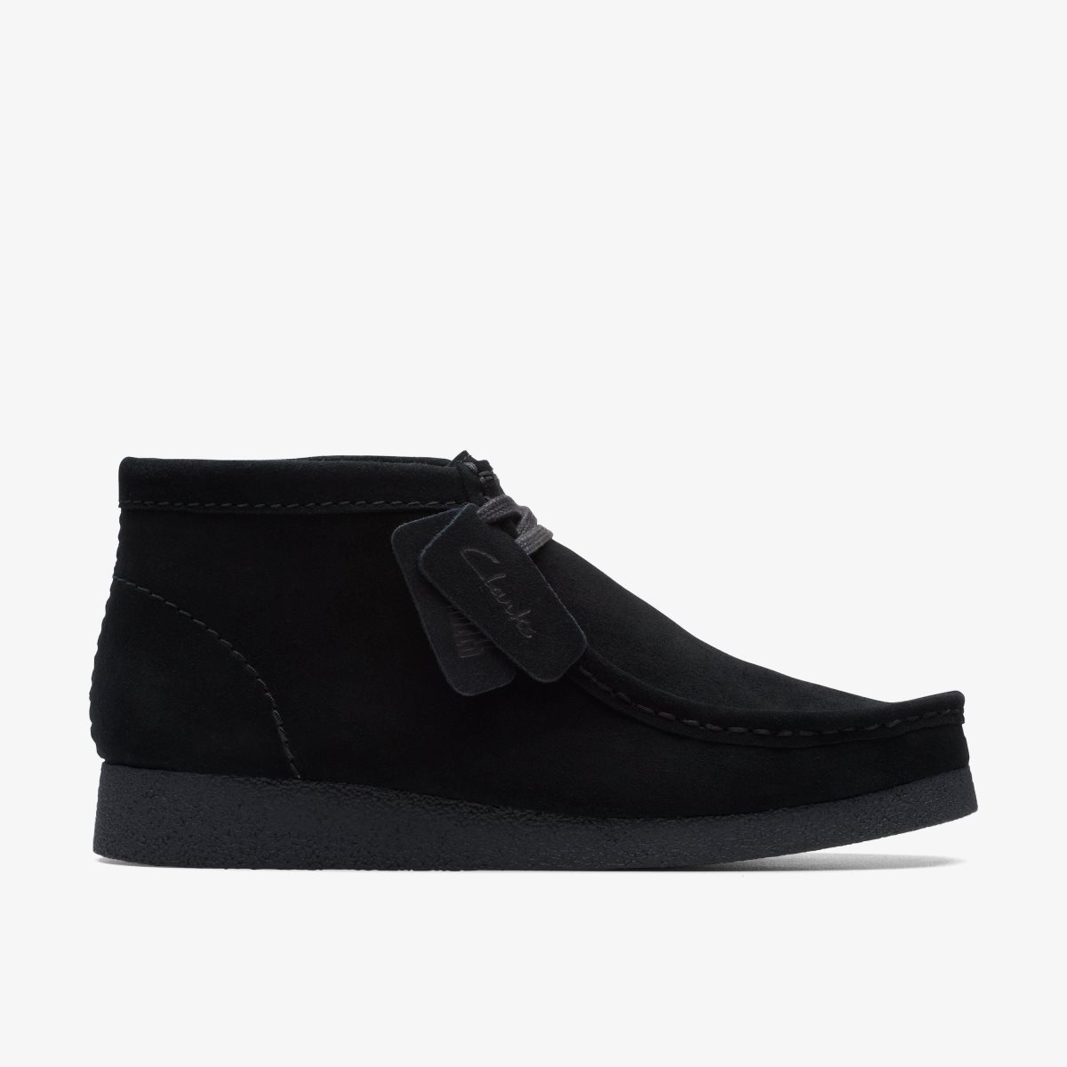 Homme Botte Clarks Wallabee EVO Boot Black Suede Noir - MDX-56181693