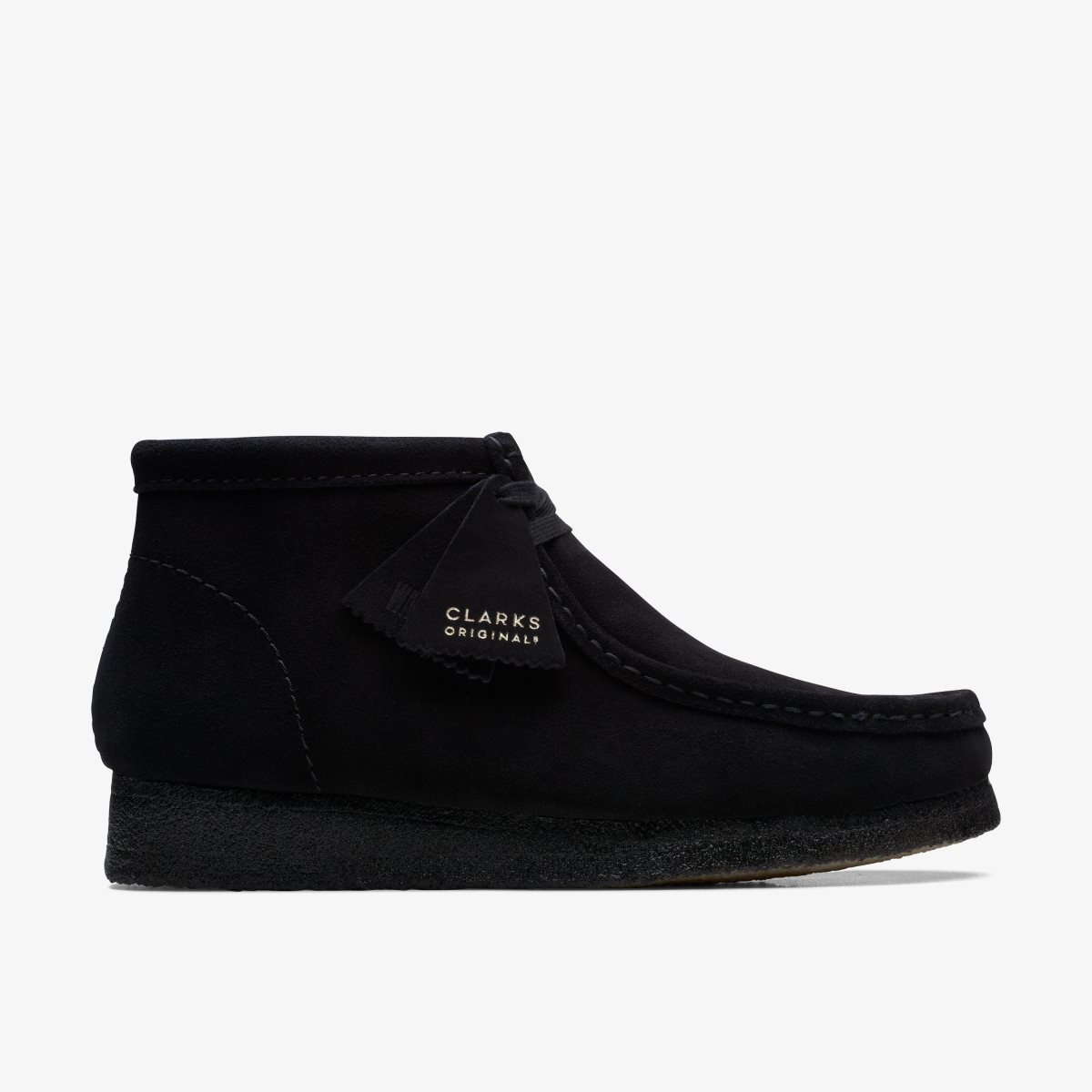 Homme Wallabees Clarks Wallabee Boot Black Suede Noir - QSK-03503428