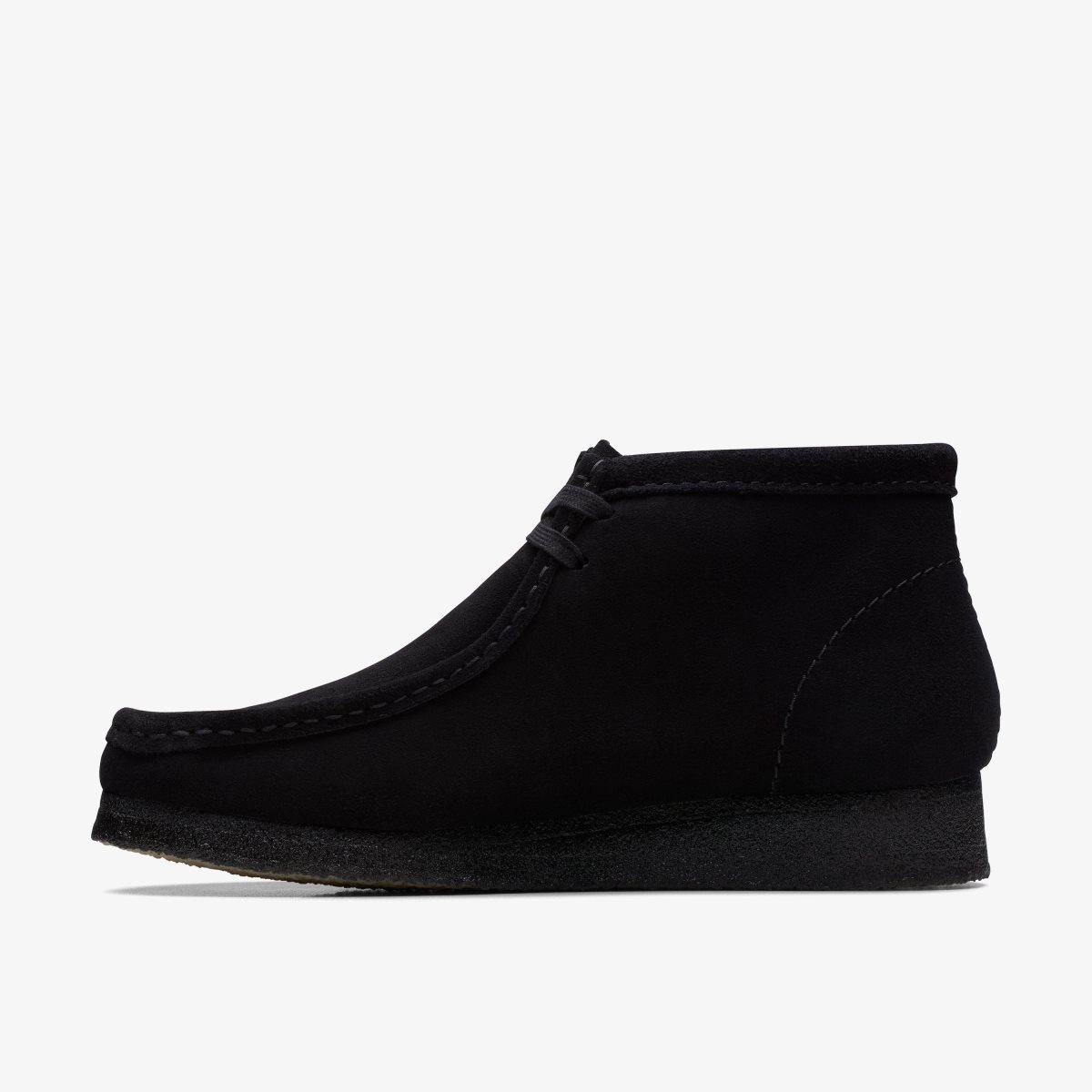 Homme Wallabees Clarks Wallabee Boot Black Suede Noir - QSK-03503428