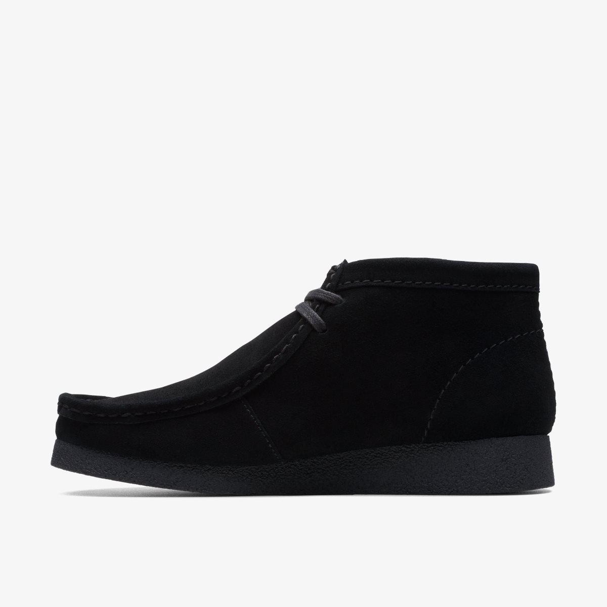 Homme Botte Clarks Wallabee EVO Boot Black Suede Noir - MDX-56181693