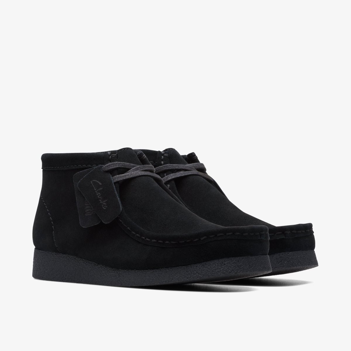 Homme Botte Clarks Wallabee EVO Boot Black Suede Noir - MDX-56181693