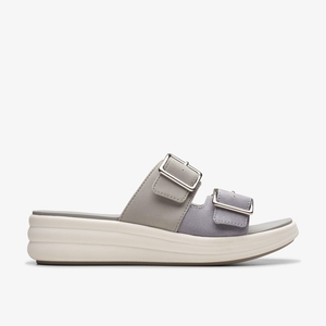 Femme Sandale Clarks Drift Buckle Lilac Combination Violette - YCC-47866396