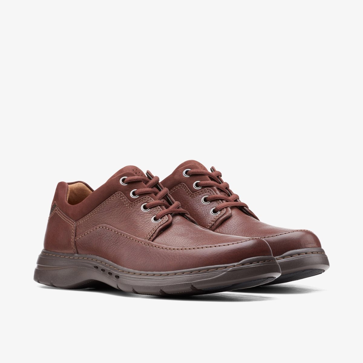 Homme Chaussure Habillée Clarks Un Brawley Lace Mahogany Leather Mahogany - WWA-52686552