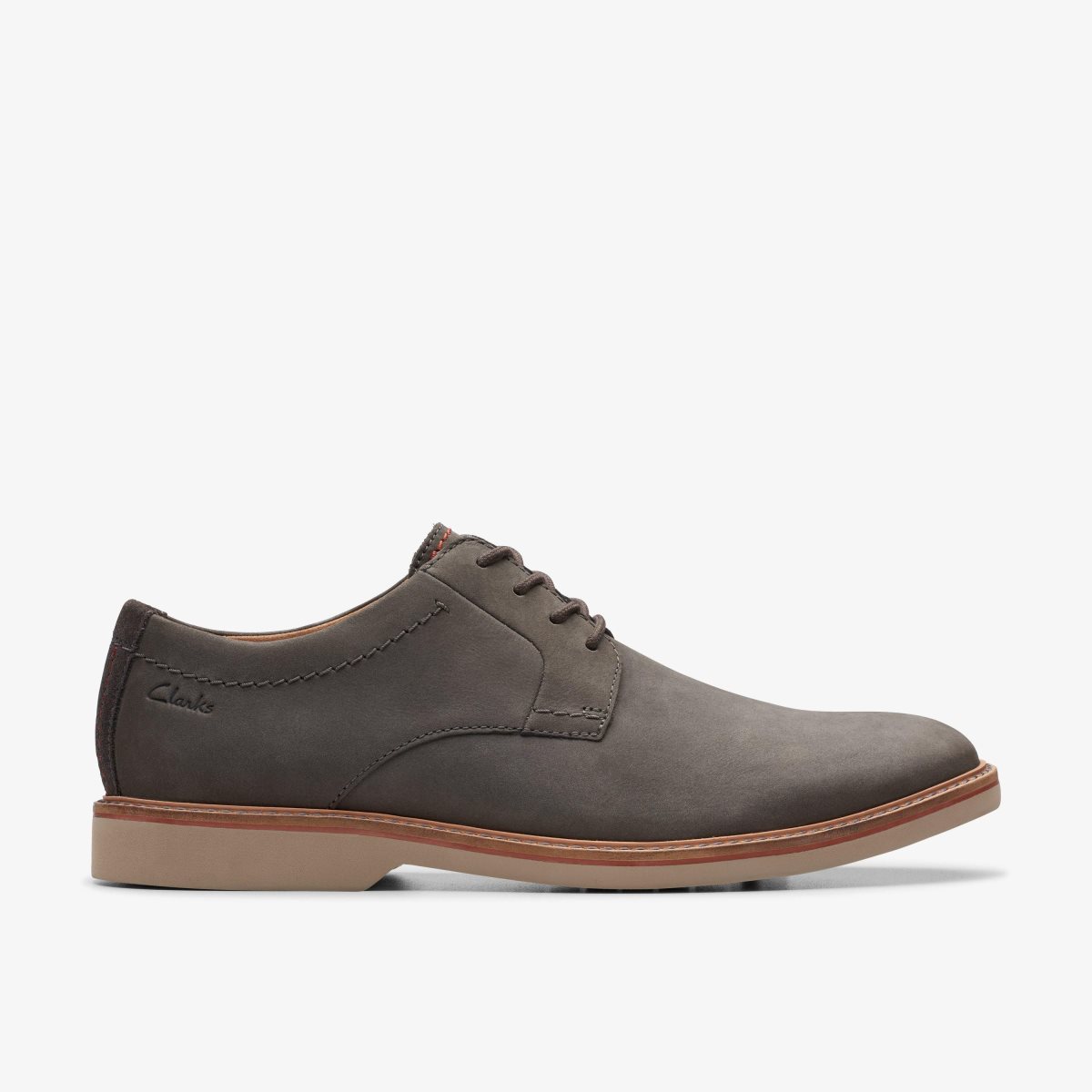 Homme Chaussure Habillée Clarks Atticus LT Lace Dark Grey Nubuck Grise Foncé - NFK-65112380