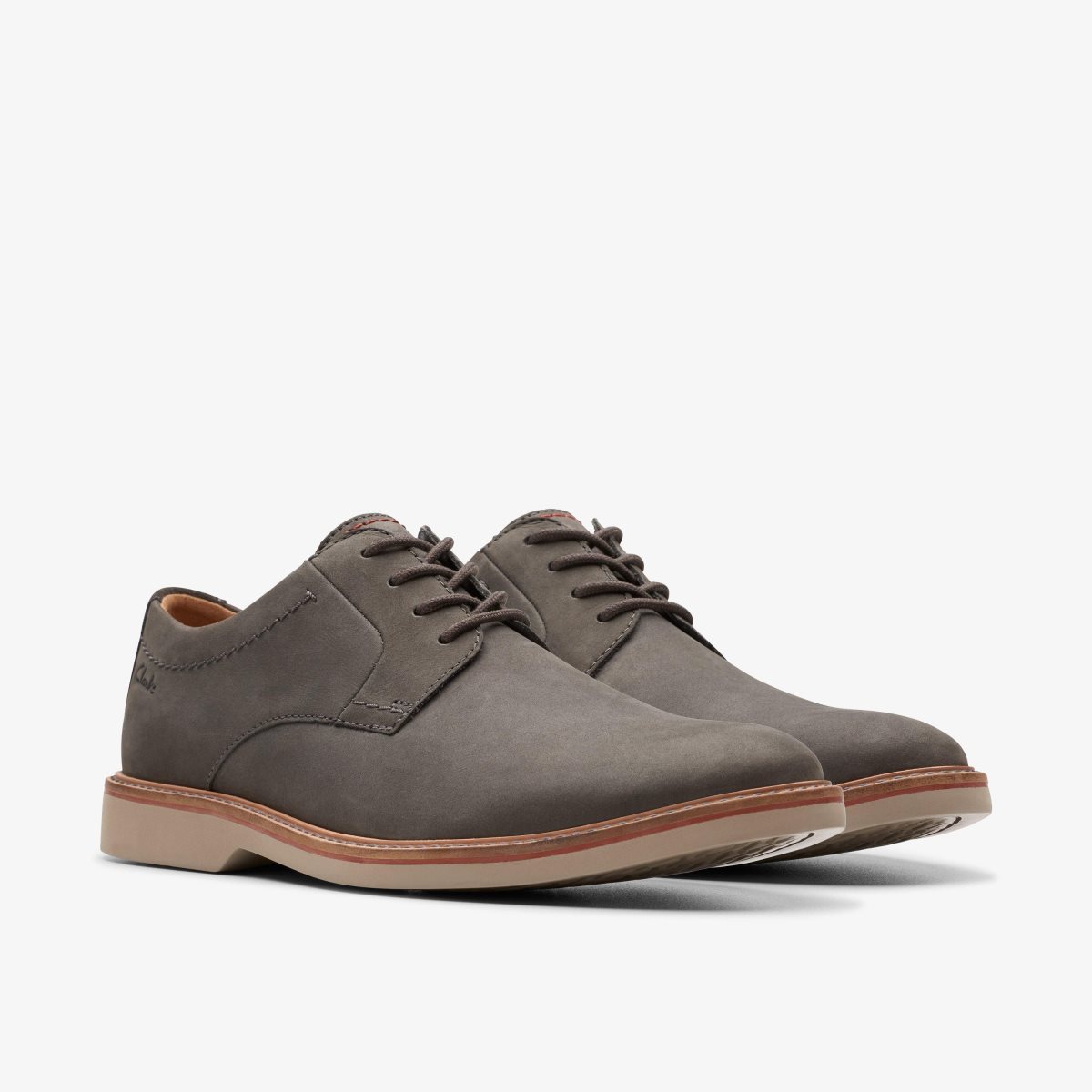 Homme Chaussure Habillée Clarks Atticus LT Lace Dark Grey Nubuck Grise Foncé - NFK-65112380