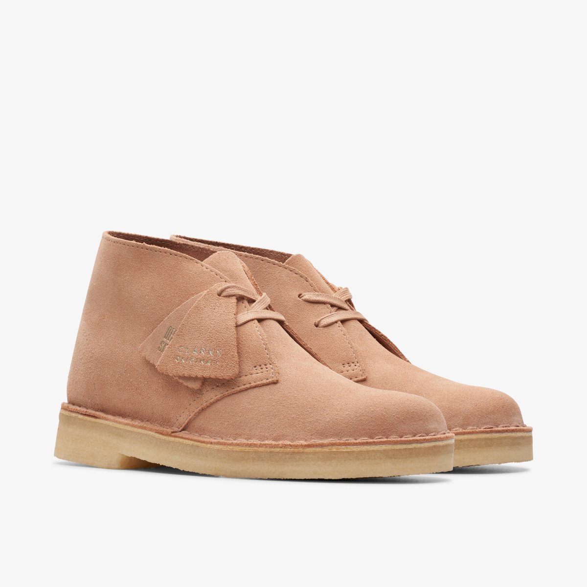 Femme Botte Clarks Desert Boot Warm Beige Beige - TQU-62236521