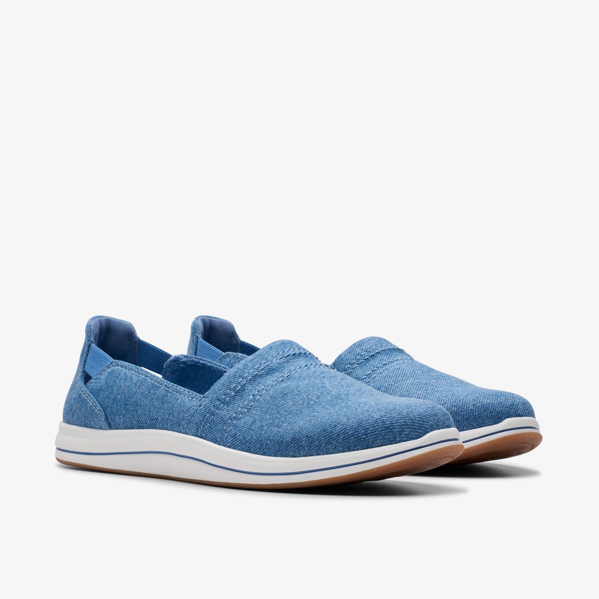 Femme Mocassin Clarks Breeze Step II Blue Interest Bleu - GXR-96273795