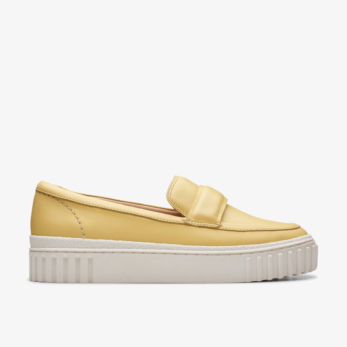 Femme Chaussures Plateforme Clarks Mayhill Cove Yellow Leather Jaune - HFM-32161570