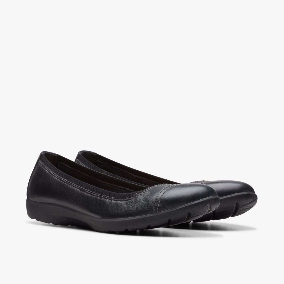 Femme Mocassin Clarks Meadow Opal Black Leather Noir - ZTU-00343182