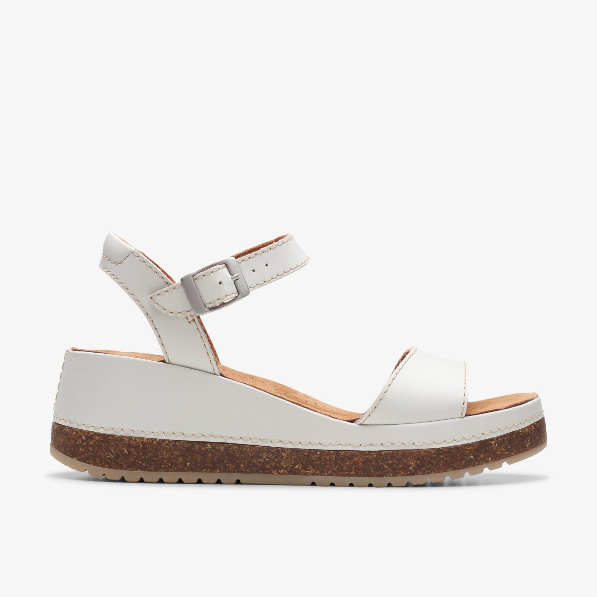 Femme Sandale Clarks Kassanda Lily Off White Leather Blanche - WUK-40693440