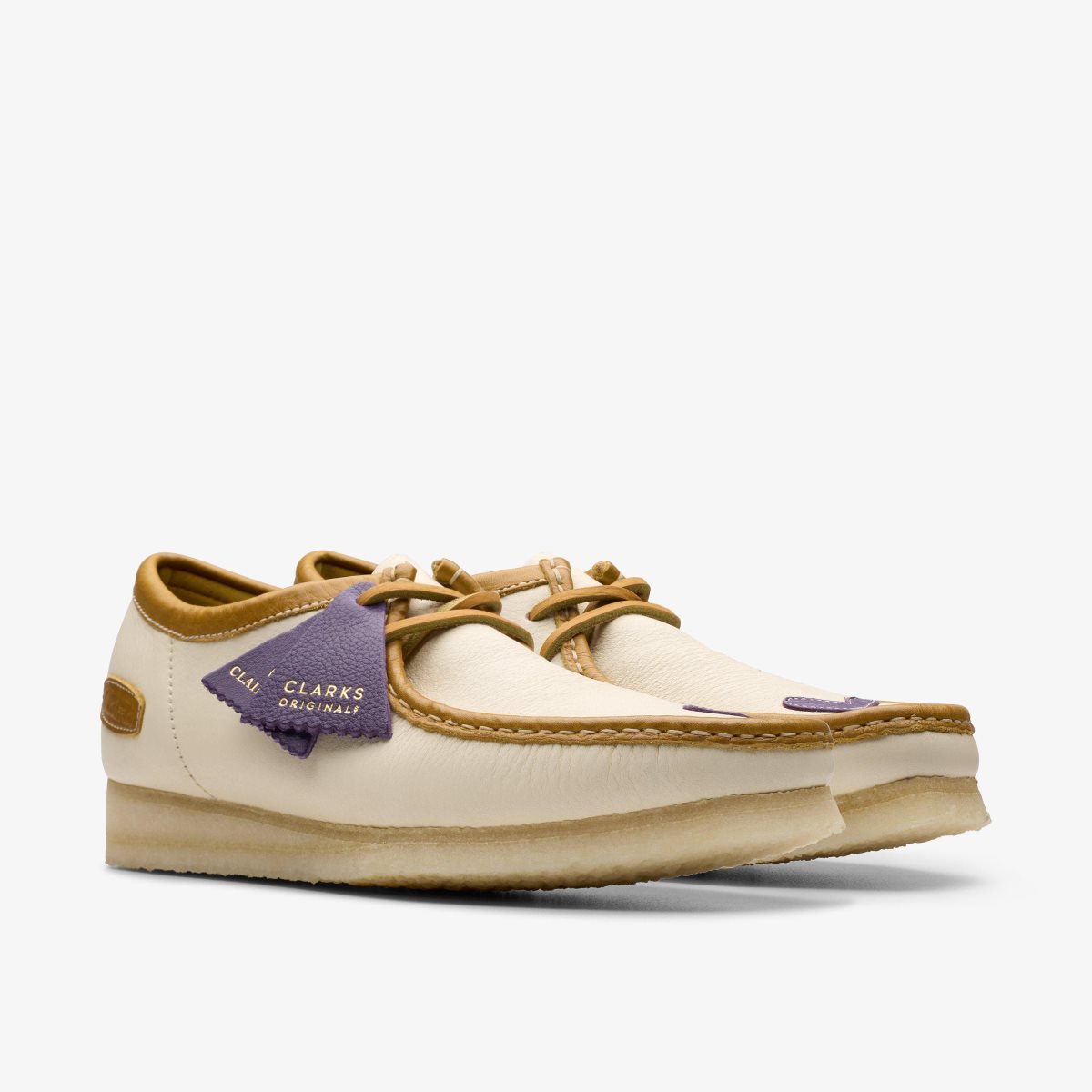 Homme Wallabees Clarks Wallabee X Claima Off White Combination Blanche - VVG-38483485