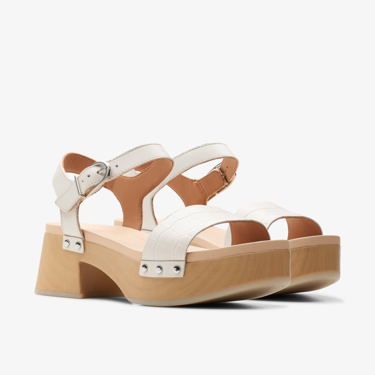 Femme Sandale Clarks Sivanne Bay Ivory Interest Blanche - DQZ-32325457