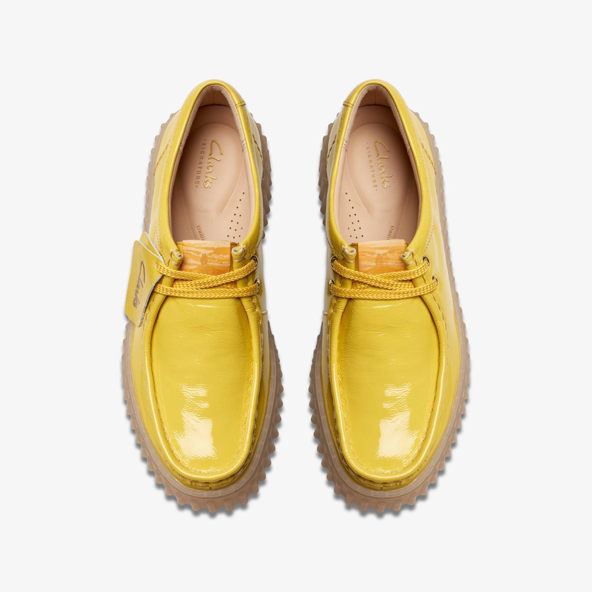 Femme Chaussures Plateforme Clarks Torhill Bee Yellow Patent Jaune - HMX-02136264